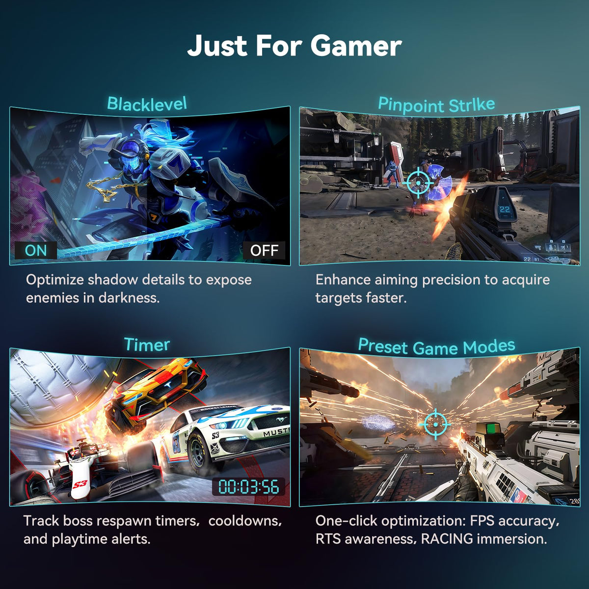 34 Inch Curved Ultrawide Gaming Monitor, UWQHD 165Hz, 1500R H627