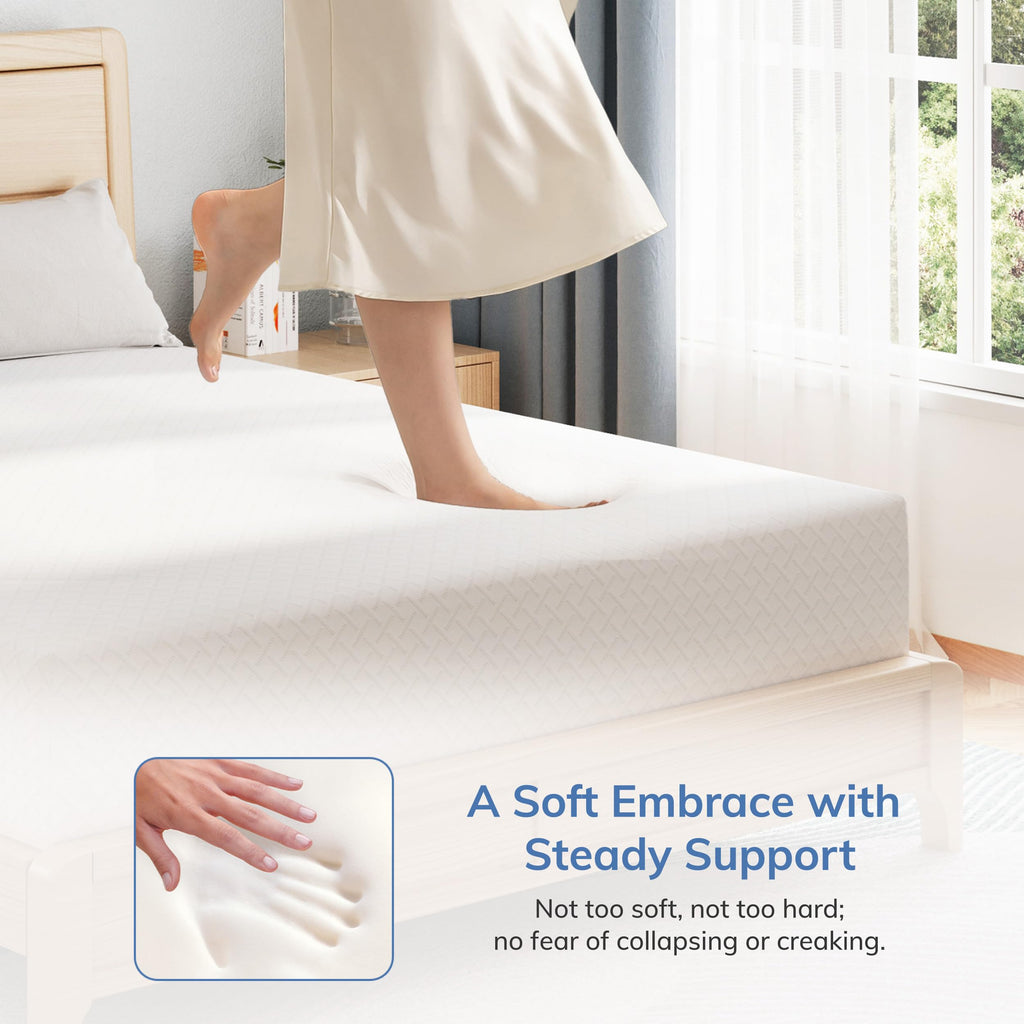 Twin Memory Foam Mattress 5 Inch Green Tea Infused G718046