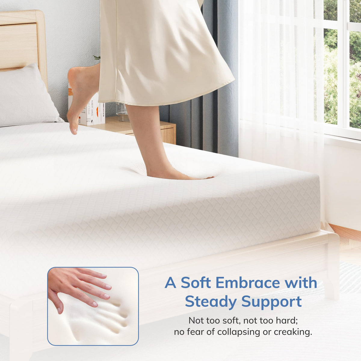 Twin Memory Foam Mattress 5 Inch Green Tea Infused G718046