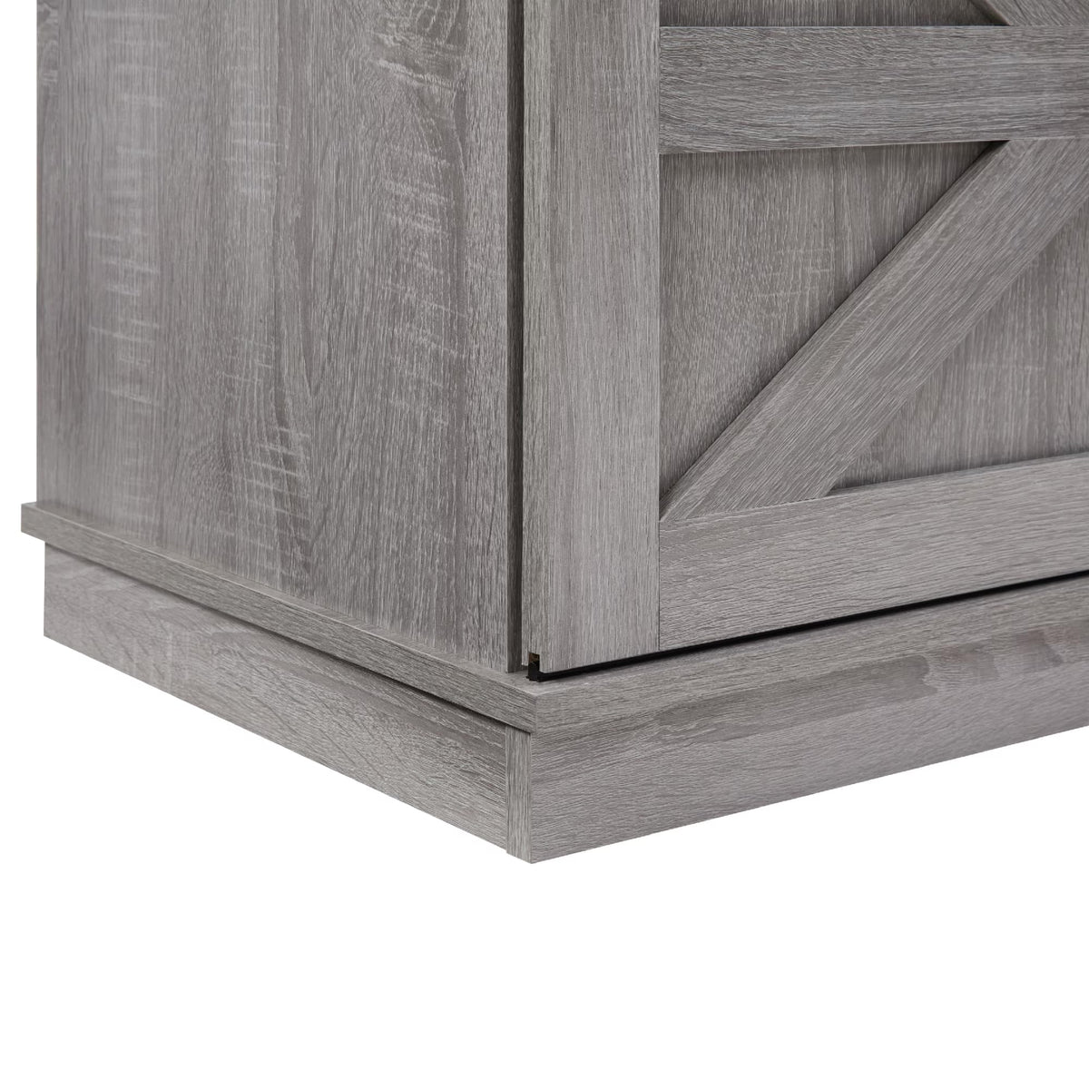 65" Grey TV Stand with Sliding Doors J25234