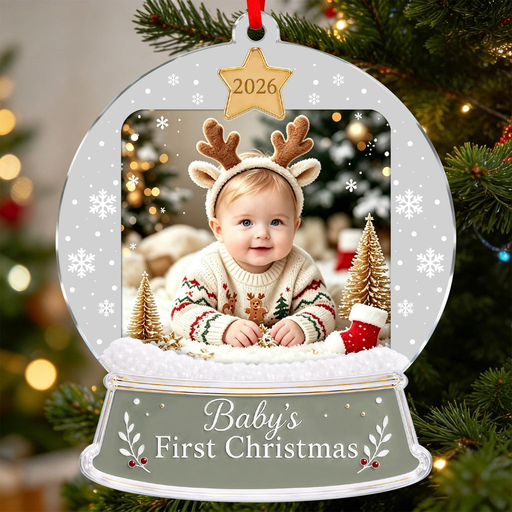 Baby's First Christmas Ornament 2026 Acrylic Photo Frame Ornament P76526