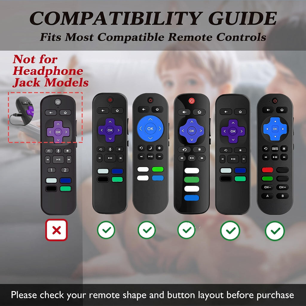 Silicone Remote Cover, 2-Pack, Glow in the Dark, Blue/Purple B636