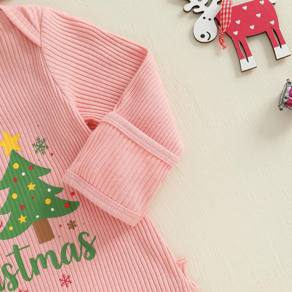 Christmas Tree Long Sleeve Romper Jumpsuit M995