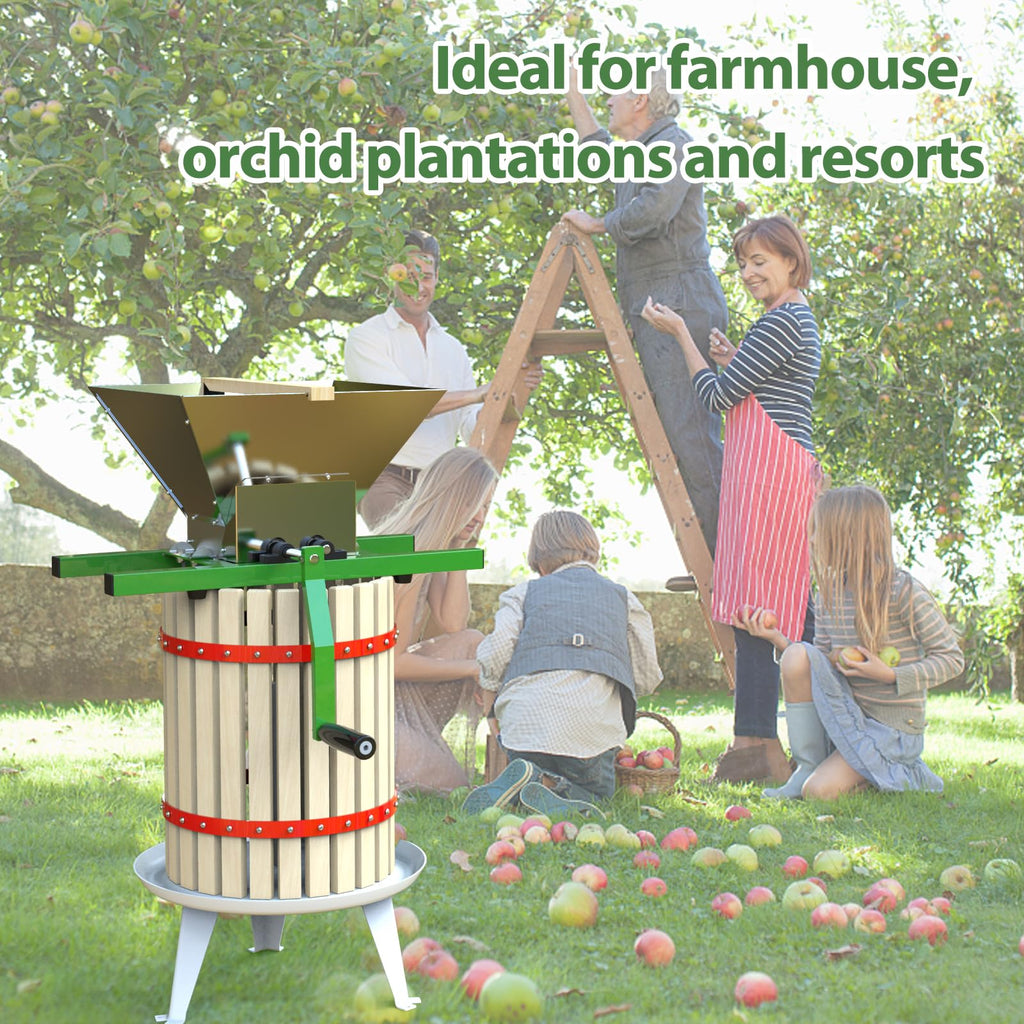 7L Manual Juicer Grinder Stainless Steel 1.8 Gallon Green W485077