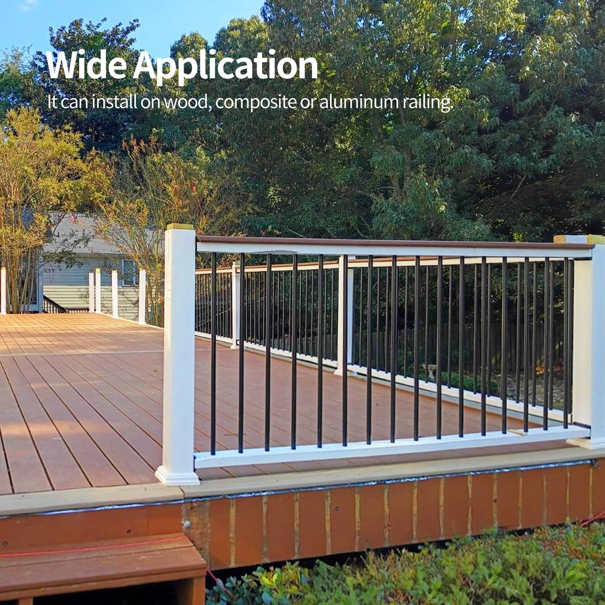 101 Pack 26" x 3/4" Black Round Aluminum Balusters B500