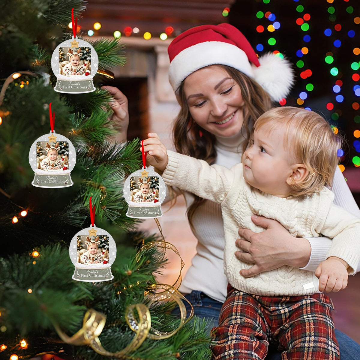 Baby's First Christmas Ornament 2026 Acrylic Photo Frame Ornament P76526