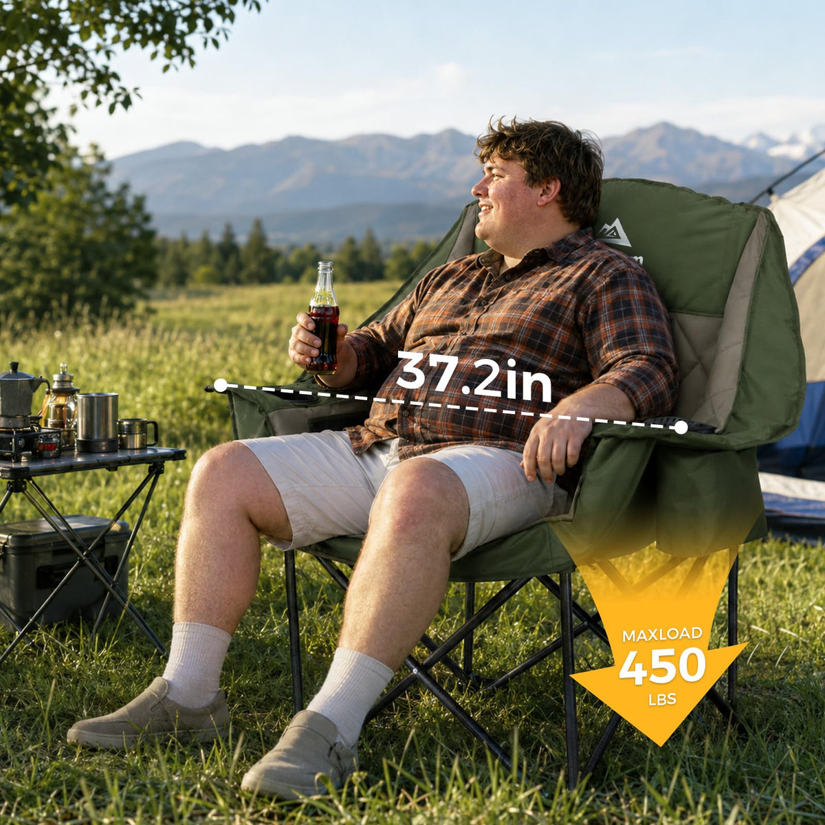 Oversized Camping Chairs 2 Pack V563558