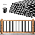 101 Pack 26" x 3/4" Black Round Aluminum Balusters B500