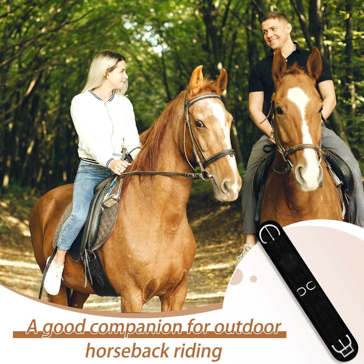 32 Inch Elastic Western Horse Cinch Saddle Girth Q226523