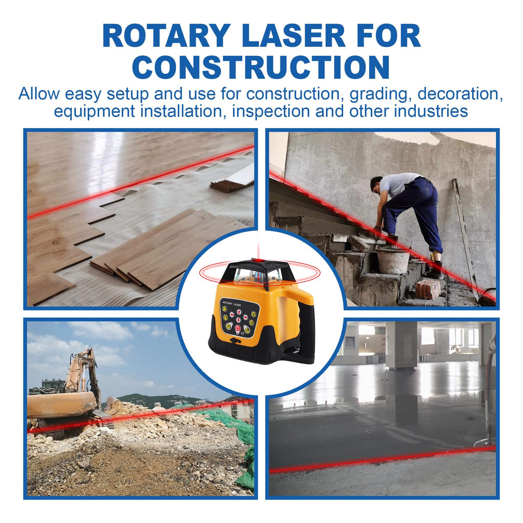 Red Beam Rotary Laser Level Kit with Tripod B317928