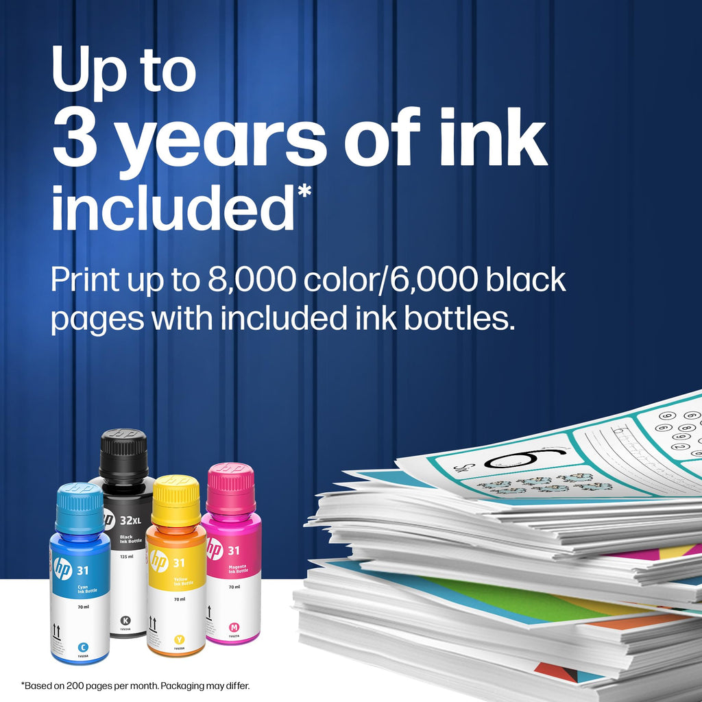 Wireless All-in-One Ink Tank Printer, Scanner, Fax, Copier A197
