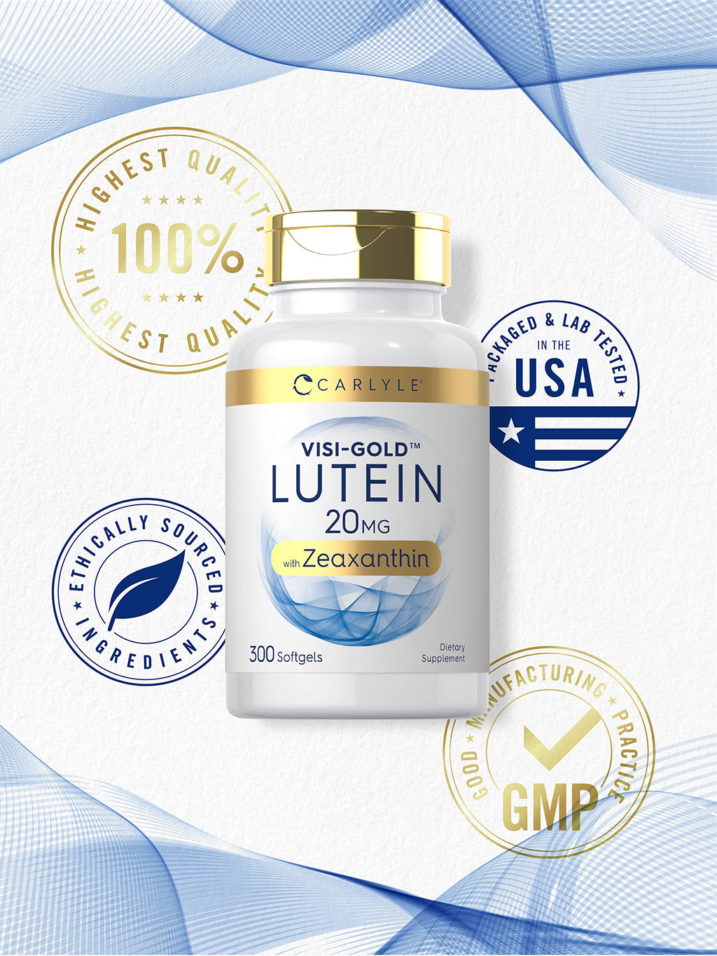 Lutein and Zeaxanthin 20mg 300 Softgels L8297