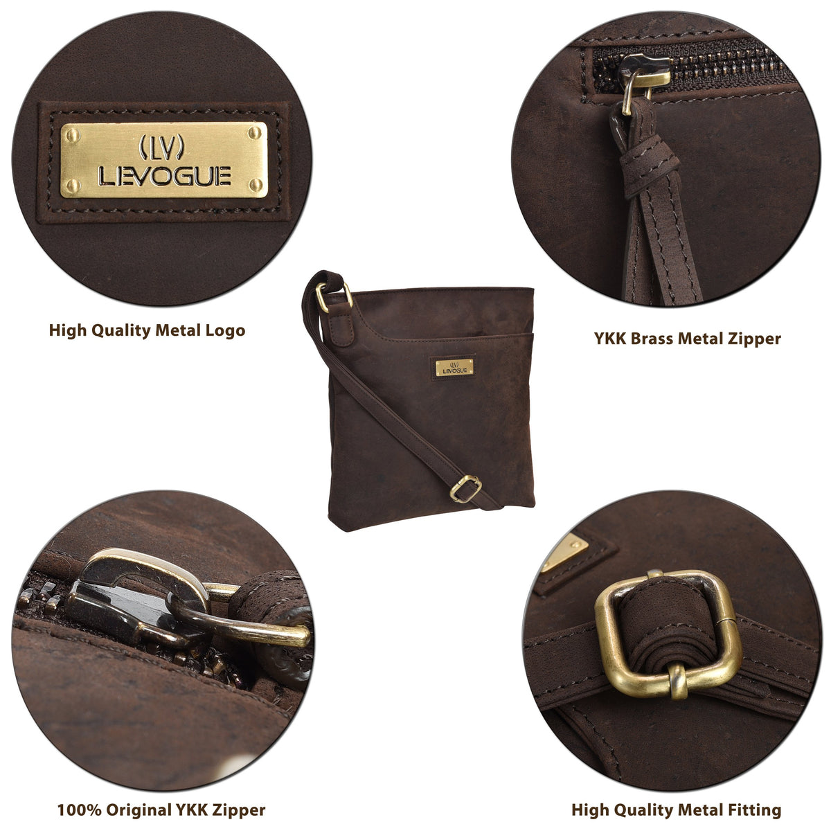 Genuine Leather Women's Crossbody Bag with Adjustable Strap S173844