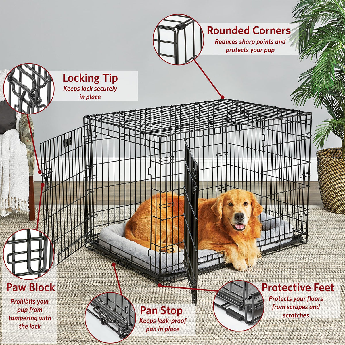 42-Inch Double Door Crate H81048