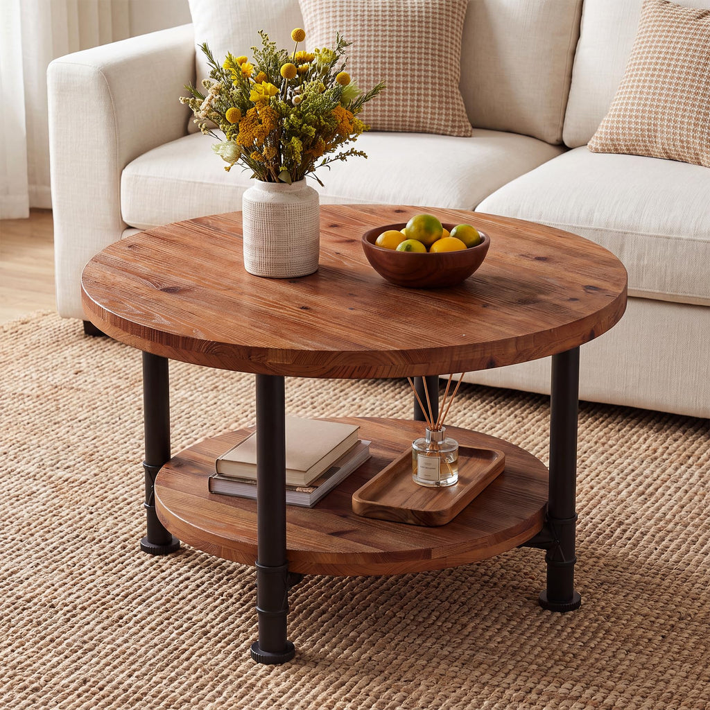 Solid Wood Round Coffee Table K42505