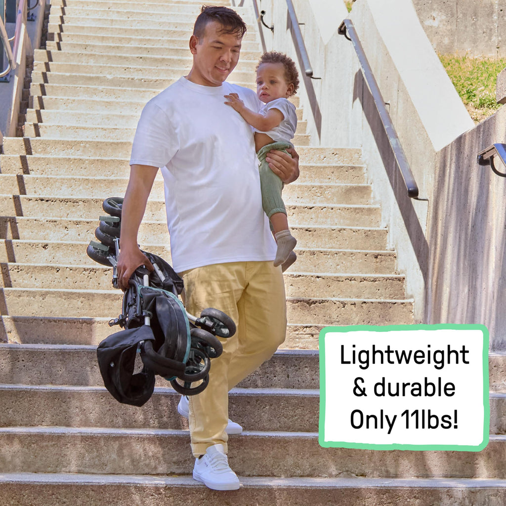 Lightweight Compact Fold Stroller with Canopy and Recline, Slate Grey J337671