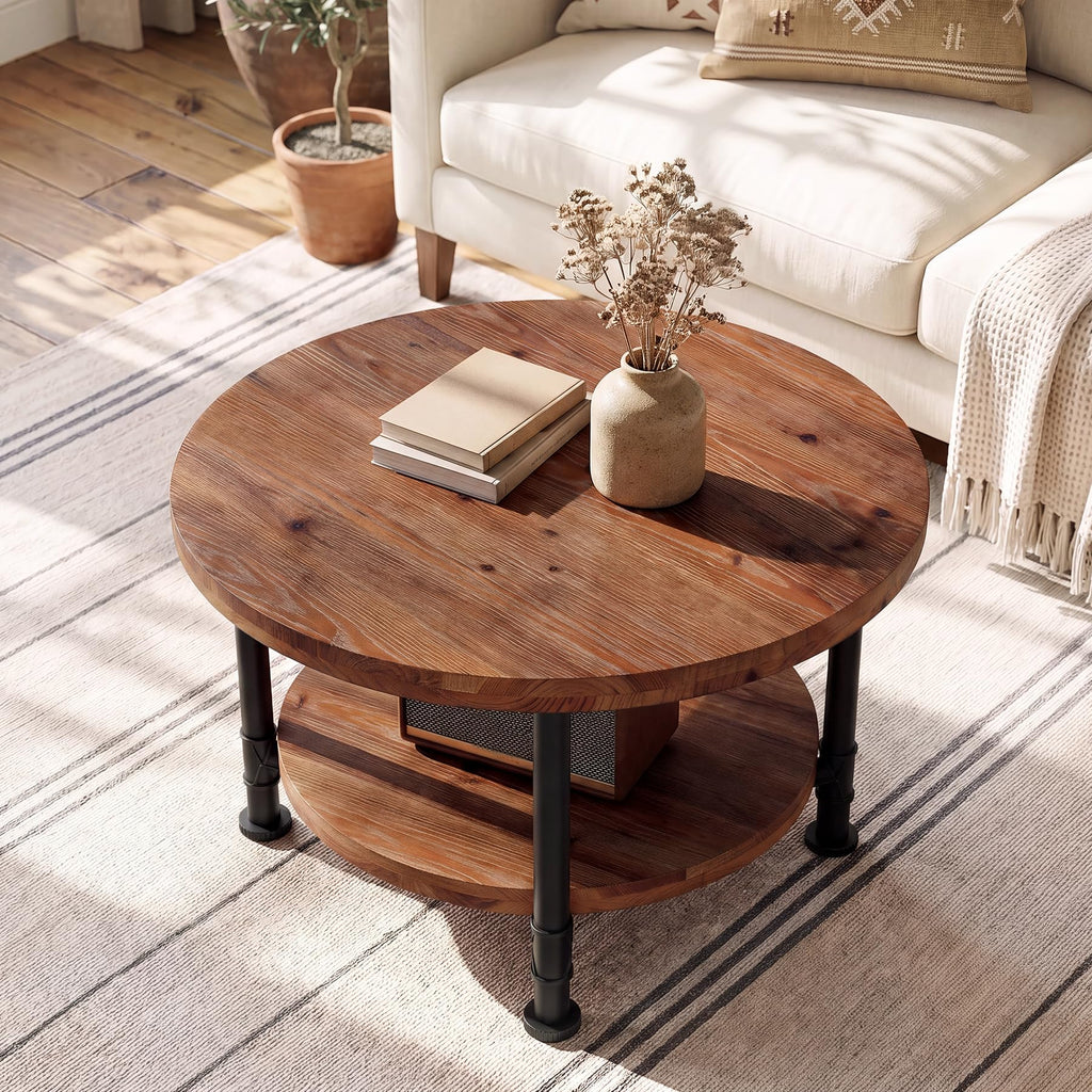 Solid Wood Round Coffee Table K42505