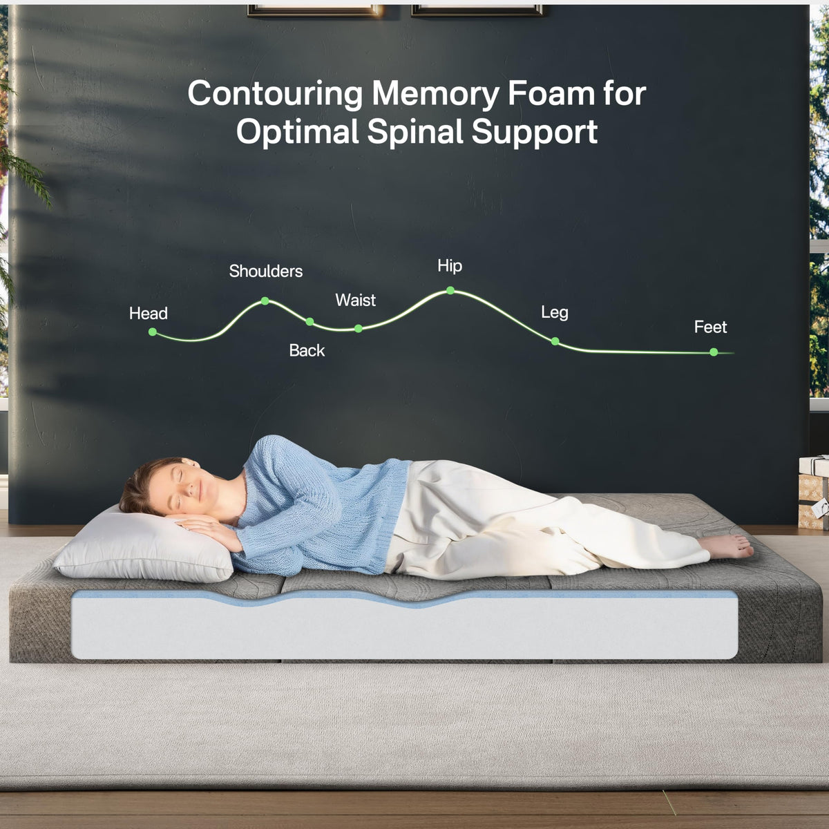 4 Inch Memory Foam Foldable Mattress O457