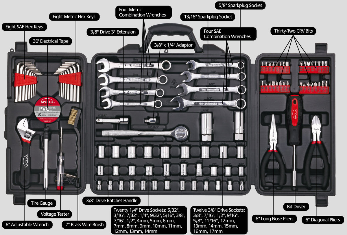 101 Piece SAE and Metric Mechanic Tool Set J56198
