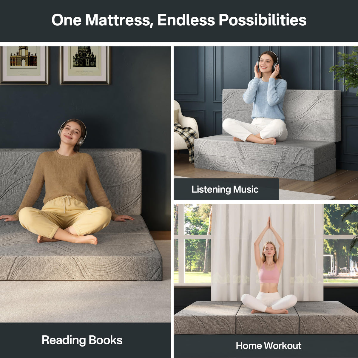 4 Inch Memory Foam Foldable Mattress O457