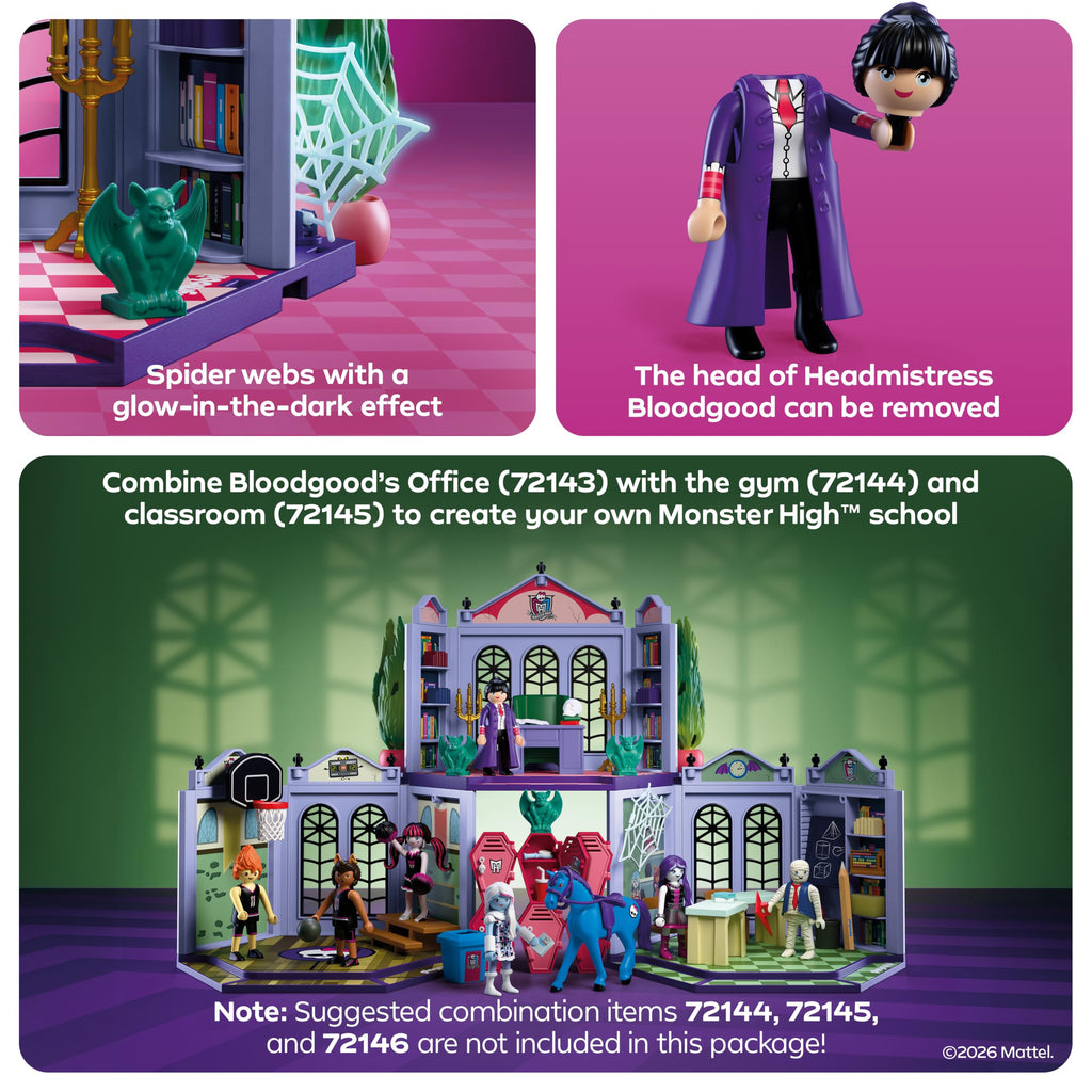 Monster High Office Playset with Desk and Glow-in-the-Dark Spider Webs C23657