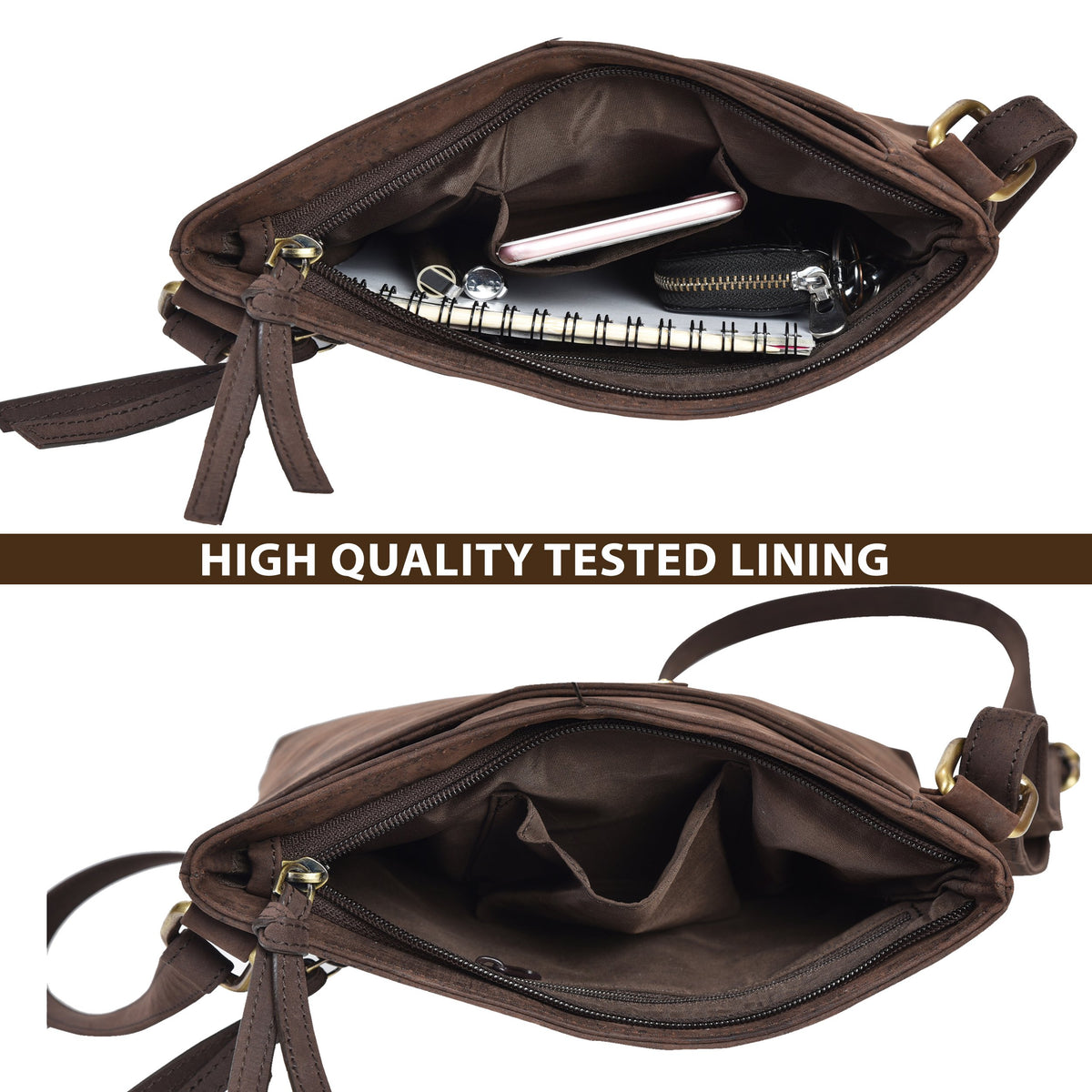 Genuine Leather Women's Crossbody Bag with Adjustable Strap S173844
